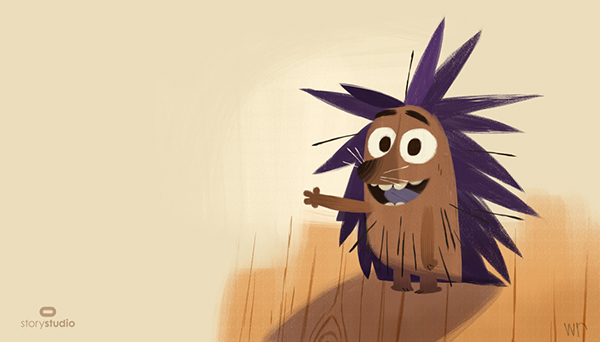 Henry the Hedgehog, drawn by Willie Real for Oculus Story Studio