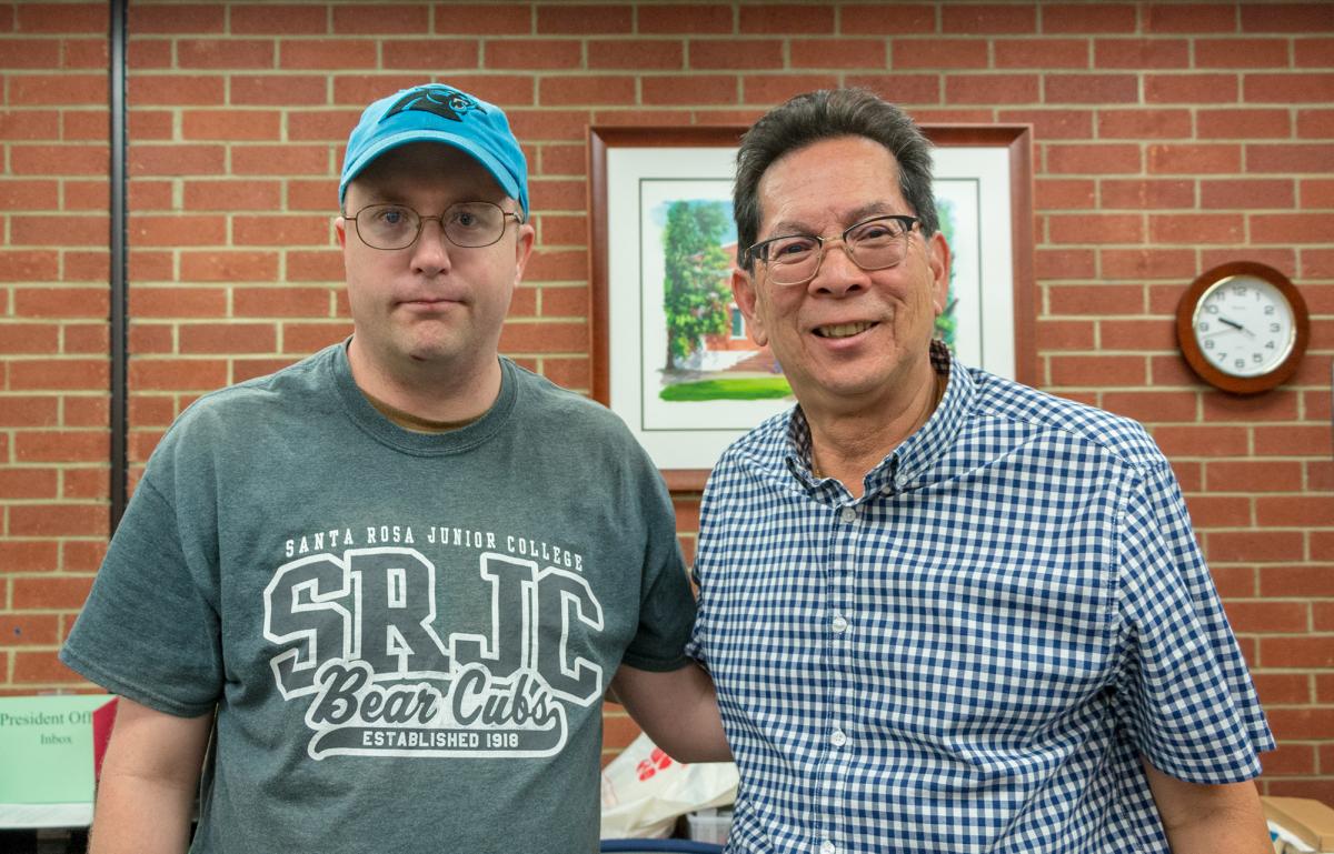 Student Daniel Voisine and SRJC President Dr. Frank Chong